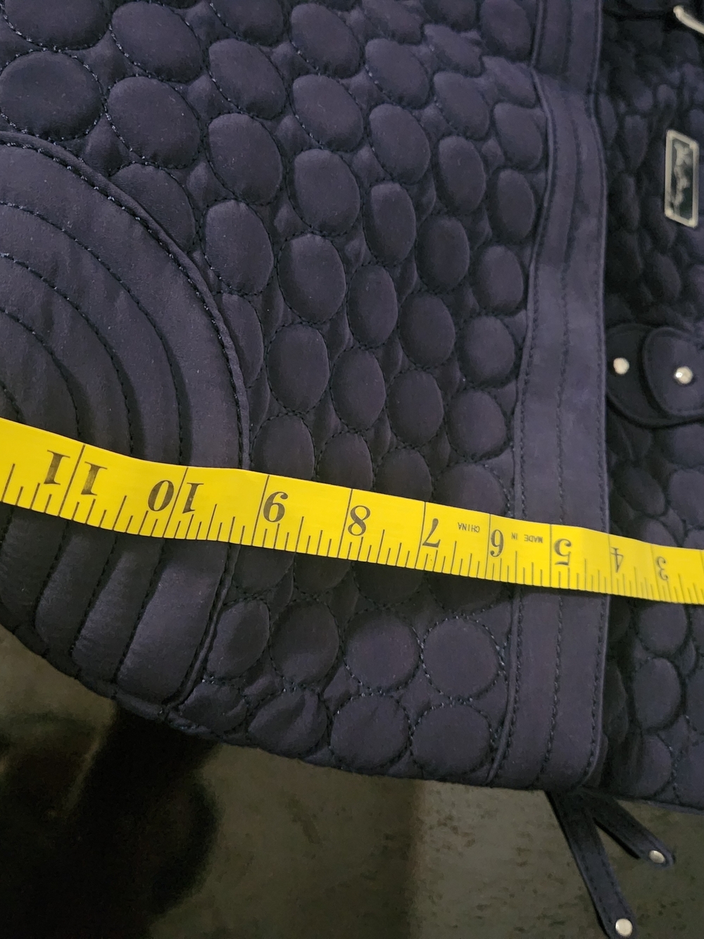 Vera Bradley Navy Quilted Tote Bag - Picture 9 of 10